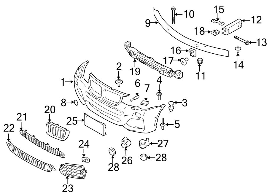 13Front bumper. Bumper & components.https://images.simplepart.com/images/parts/motor/fullsize/1936025.png