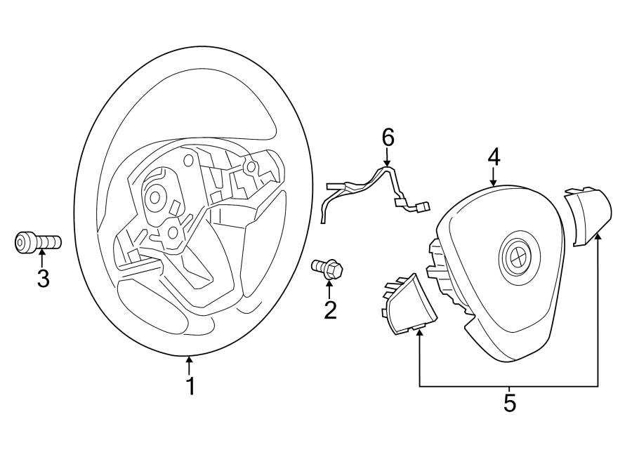 STEERING WHEEL & TRIM.