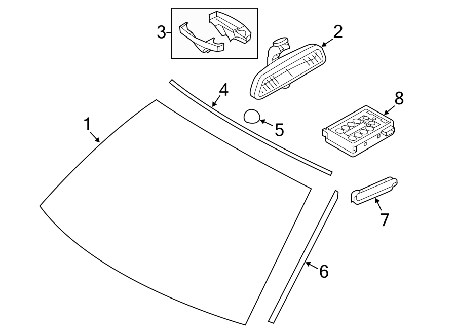 8WINDSHIELD. GLASS. REVEAL MOLDINGS.https://images.simplepart.com/images/parts/motor/fullsize/1936380.png