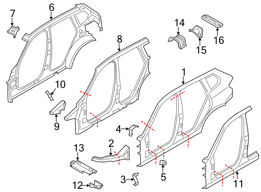 3PILLARS. ROCKER & FLOOR. HINGE PILLAR. UNISIDE.https://images.simplepart.com/images/parts/motor/fullsize/1936525.png