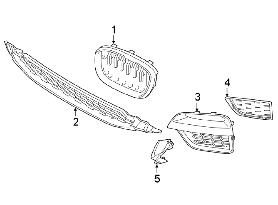 3FRONT BUMPER & GRILLE. GRILLE & COMPONENTS.https://images.simplepart.com/images/parts/motor/fullsize/1937025.png