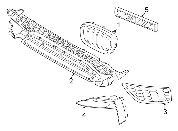 5FRONT BUMPER & GRILLE. GRILLE & COMPONENTS.https://images.simplepart.com/images/parts/motor/fullsize/1937027.png