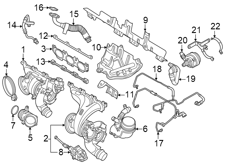 17Turbocharger & components.https://images.simplepart.com/images/parts/motor/fullsize/1937267.png