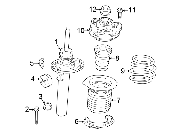 Front suspension. Struts & components.