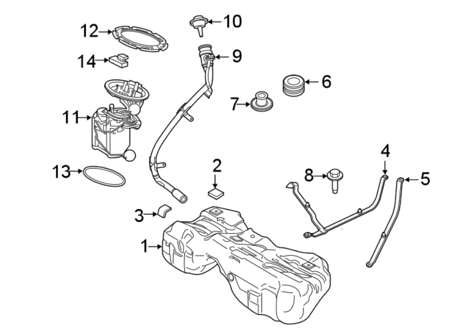 13Fuel system components.https://images.simplepart.com/images/parts/motor/fullsize/1937640.png