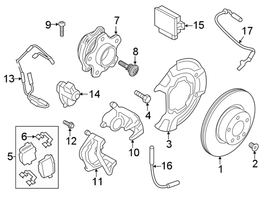 REAR SUSPENSION. BRAKE COMPONENTS.