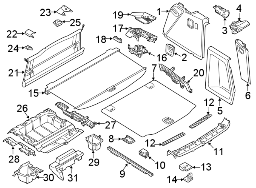 REAR BODY & FLOOR. INTERIOR TRIM.