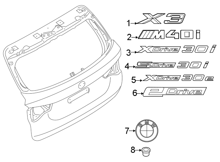 7Lift gate. Exterior trim.https://images.simplepart.com/images/parts/motor/fullsize/1937705.png