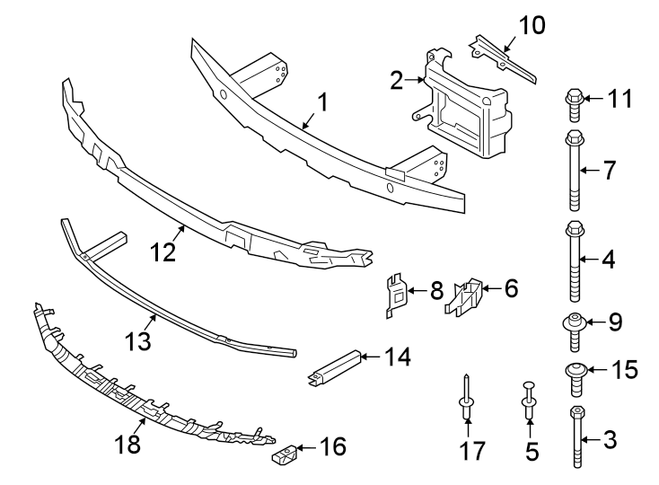 6Front bumper. Bumper & components.https://images.simplepart.com/images/parts/motor/fullsize/1938012.png