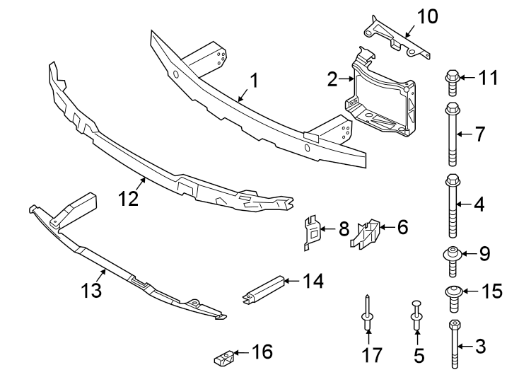 8Front bumper. Bumper & components.https://images.simplepart.com/images/parts/motor/fullsize/1938032.png