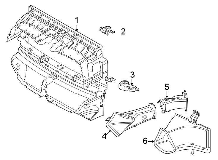 4Radiator support. Air intake.https://images.simplepart.com/images/parts/motor/fullsize/1938054.png