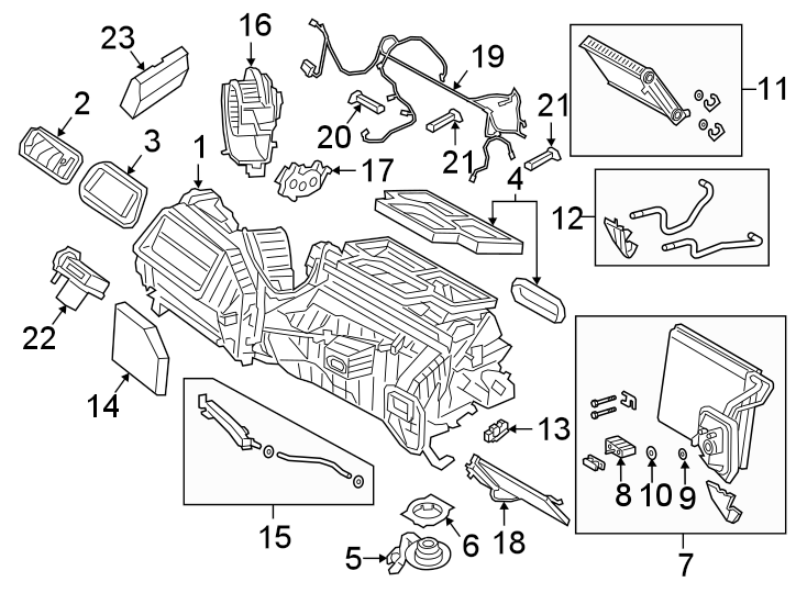 4Air conditioner & heater. Evaporator & heater components.https://images.simplepart.com/images/parts/motor/fullsize/1938125.png