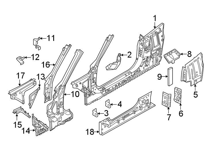 11Pillars. Rocker & floor. Uniside.https://images.simplepart.com/images/parts/motor/fullsize/1938620.png