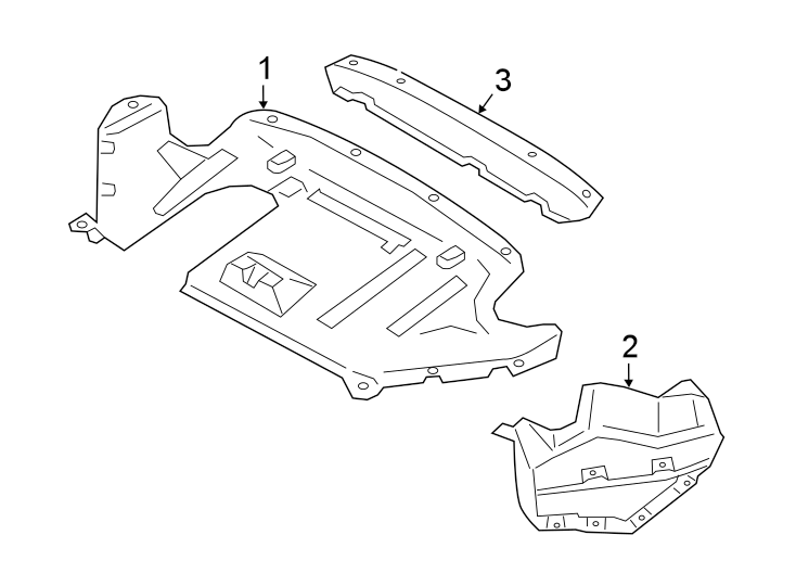 Rear body & floor. Under cover & splash shields.