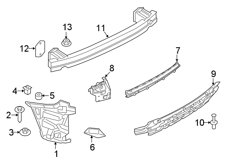 Rear bumper. Bumper & components.