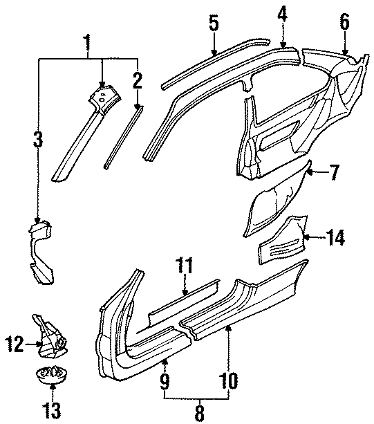 13PILLARS. ROCKER & FLOOR. UNISIDE.https://images.simplepart.com/images/parts/motor/fullsize/1940440.png