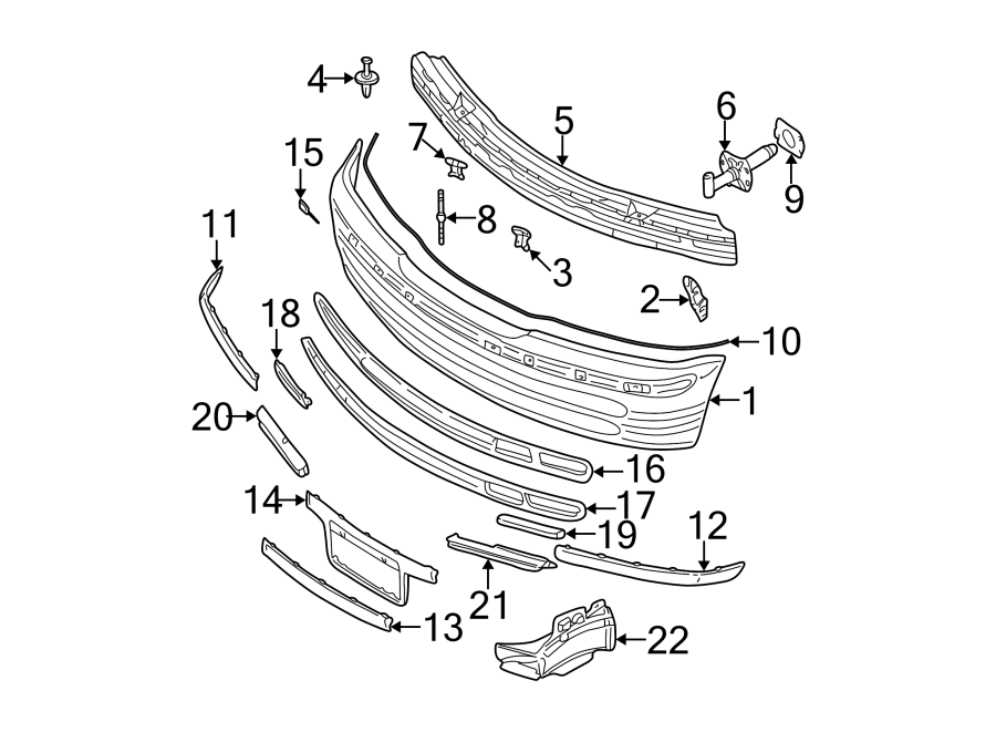 22FRONT BUMPER. BUMPER & COMPONENTS.https://images.simplepart.com/images/parts/motor/fullsize/1941020.png