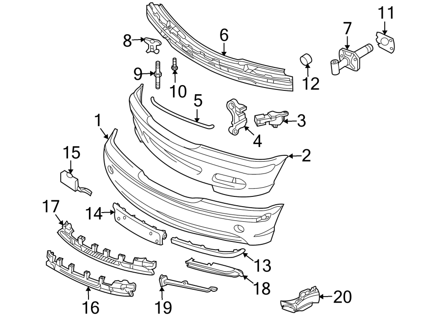 FRONT BUMPER. BUMPER & COMPONENTS.