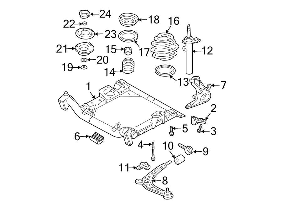 Front suspension. Suspension components.