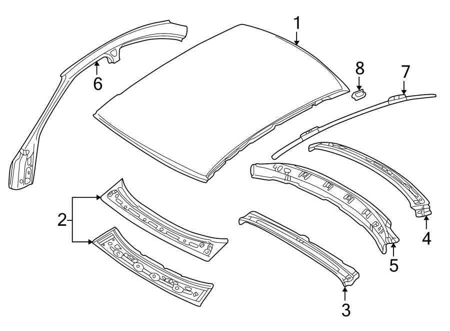 7EXTERIOR TRIM. ROOF & COMPONENTS.https://images.simplepart.com/images/parts/motor/fullsize/1941450.png