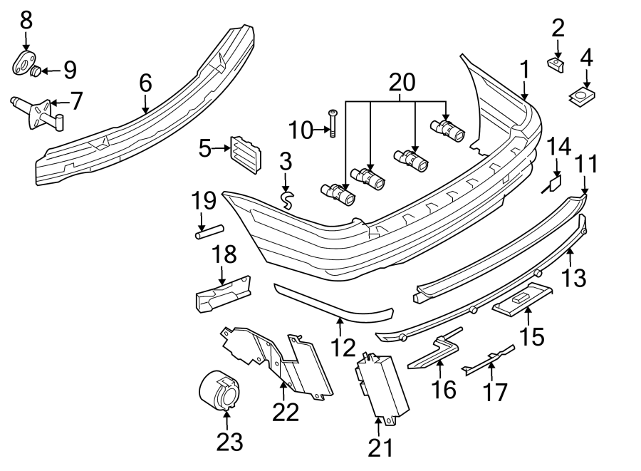 8REAR BUMPER. BUMPER & COMPONENTS.https://images.simplepart.com/images/parts/motor/fullsize/1941670.png