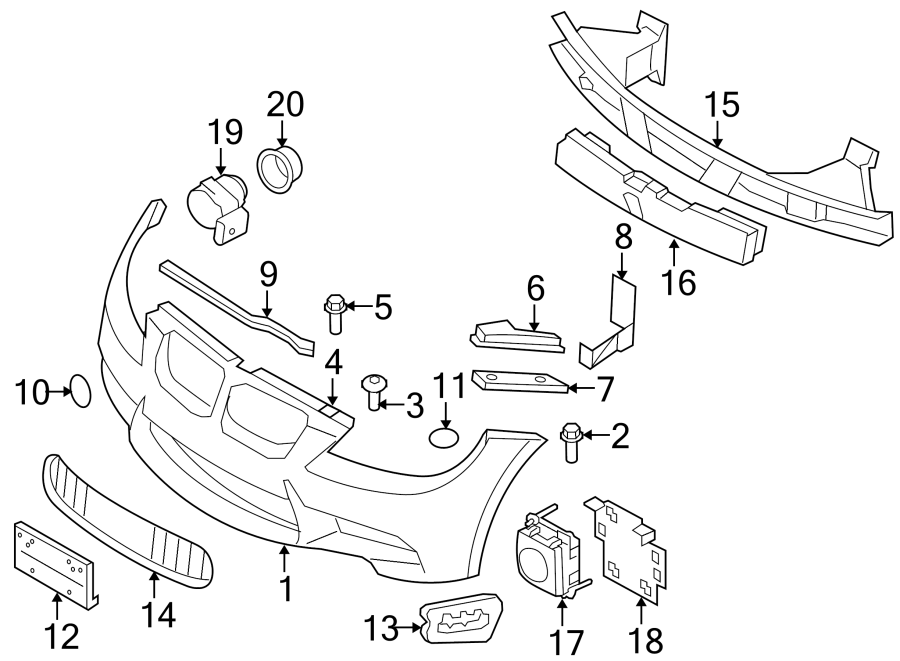 9FRONT BUMPER & GRILLE. BUMPER & COMPONENTS.https://images.simplepart.com/images/parts/motor/fullsize/1942012.png