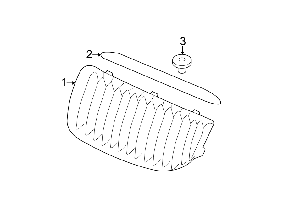 2Front bumper & grille. Grille & components.https://images.simplepart.com/images/parts/motor/fullsize/1942016.png