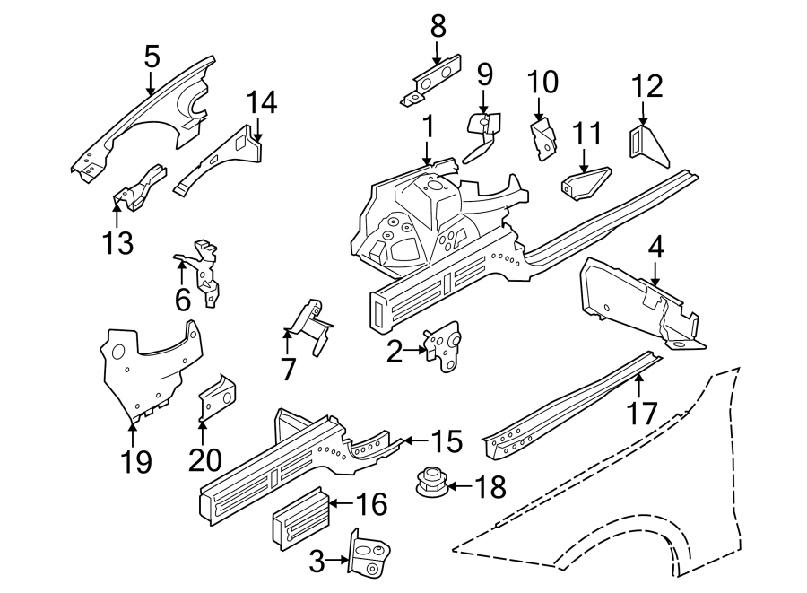 18FENDER. STRUCTURAL COMPONENTS & RAILS.https://images.simplepart.com/images/parts/motor/fullsize/1942120.png