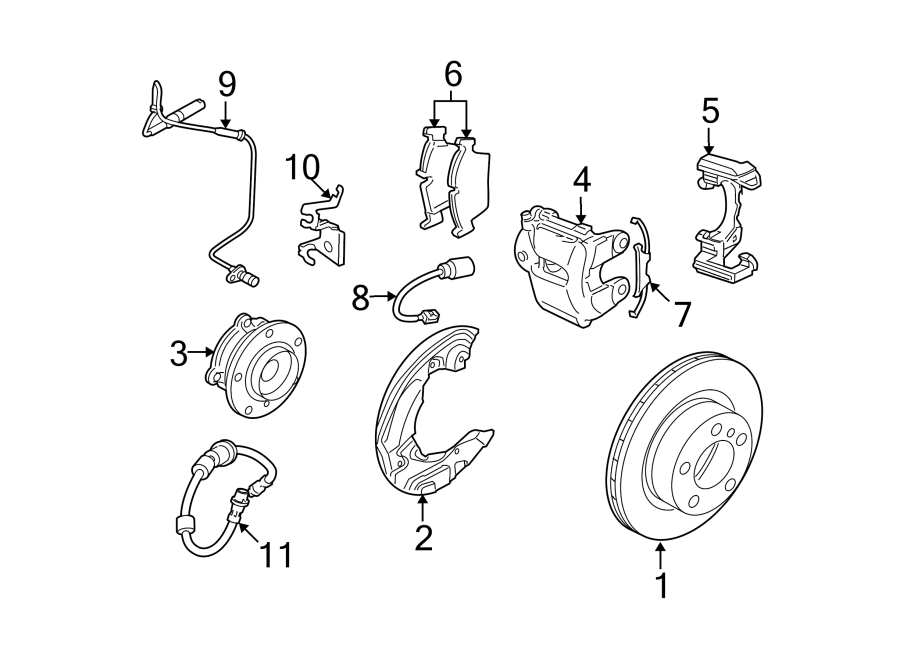 FRONT SUSPENSION. BRAKE COMPONENTS.