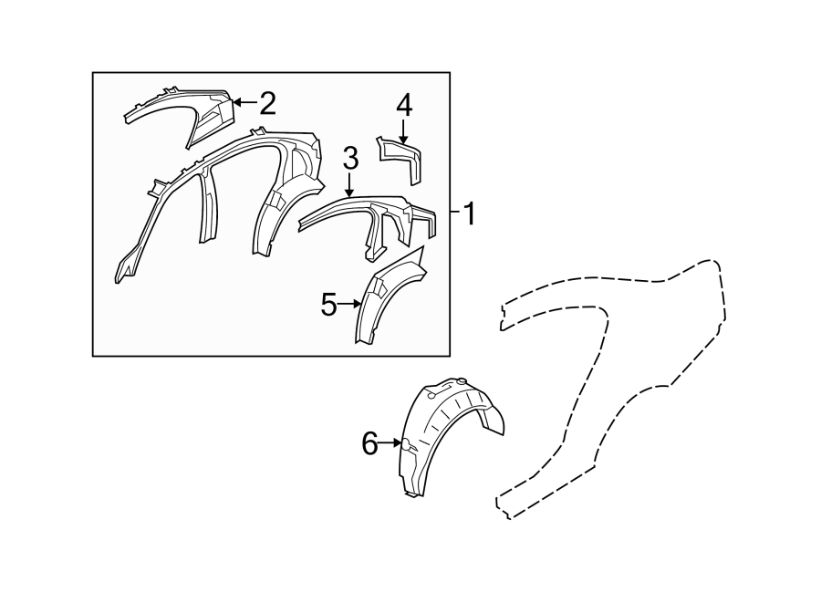 6QUARTER PANEL. INNER STRUCTURE.https://images.simplepart.com/images/parts/motor/fullsize/1942576.png