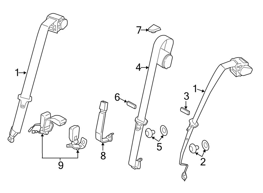 7RESTRAINT SYSTEMS. REAR SEAT BELTS.https://images.simplepart.com/images/parts/motor/fullsize/1943470.png