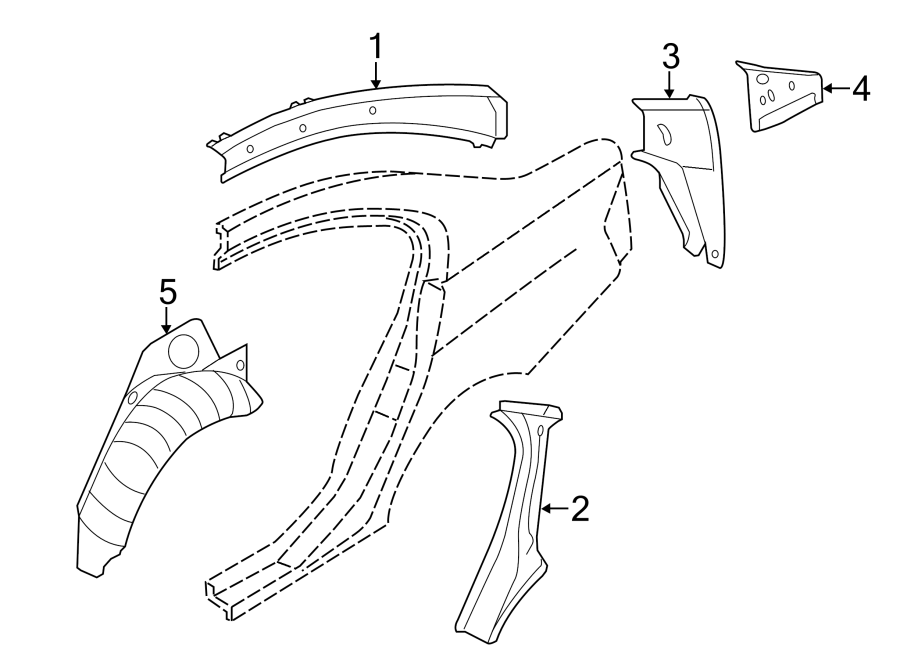 1Quarter panel. Inner structure.https://images.simplepart.com/images/parts/motor/fullsize/1943570.png