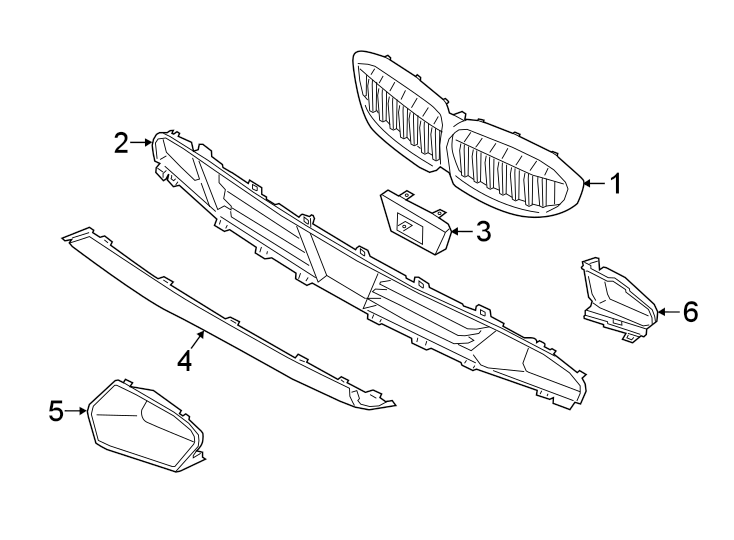 4FRONT BUMPER & GRILLE. GRILLE & COMPONENTS.https://images.simplepart.com/images/parts/motor/fullsize/1944015.png