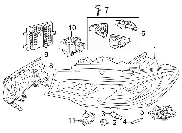 10Front lamps. Headlamp components.https://images.simplepart.com/images/parts/motor/fullsize/1944064.png