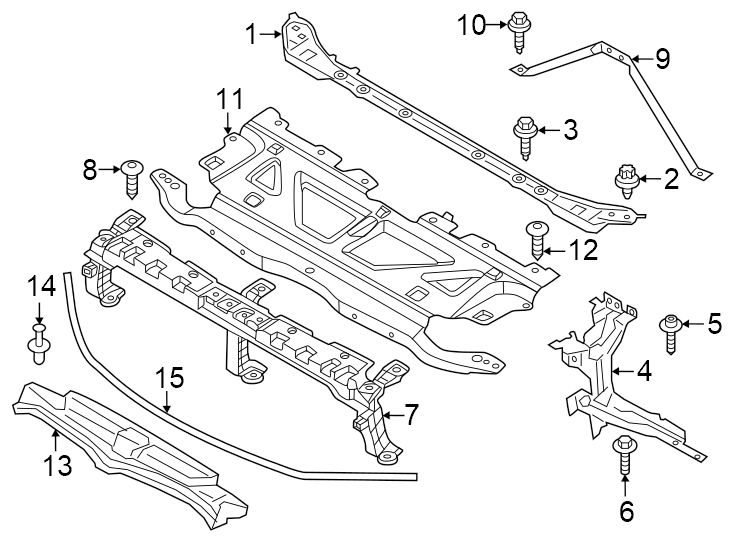 Radiator support.