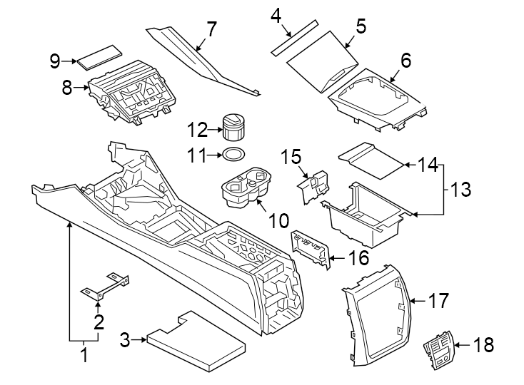 Center console.