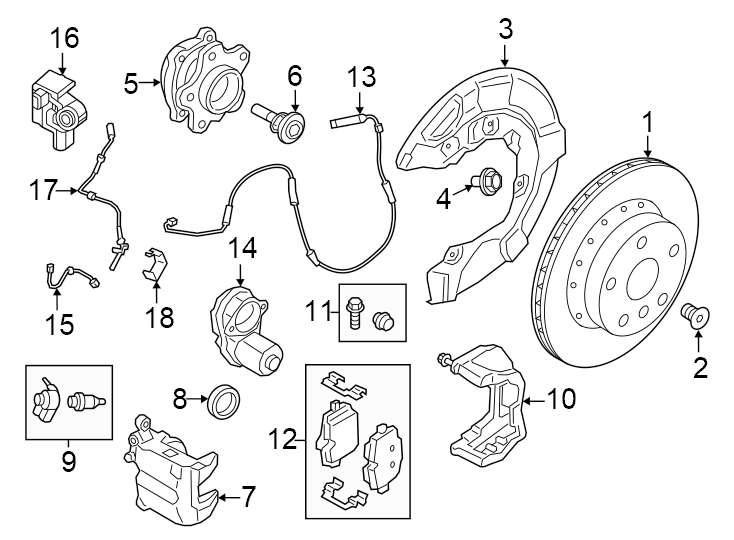 8Rear suspension. Brake components.https://images.simplepart.com/images/parts/motor/fullsize/1944627.png