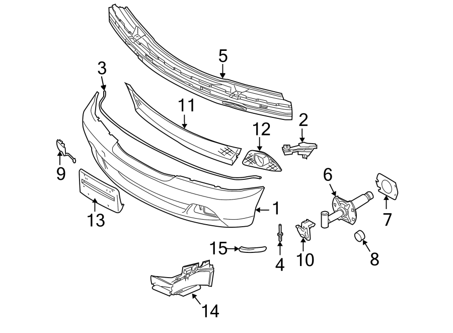 FRONT BUMPER. BUMPER & COMPONENTS.