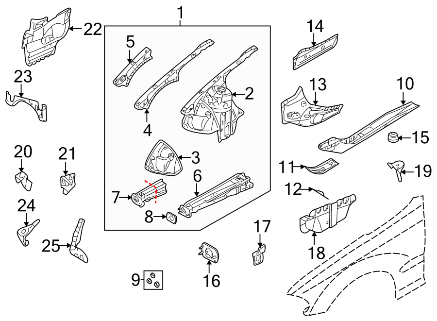 22FENDER. STRUCTURAL COMPONENTS & RAILS.https://images.simplepart.com/images/parts/motor/fullsize/1945155.png