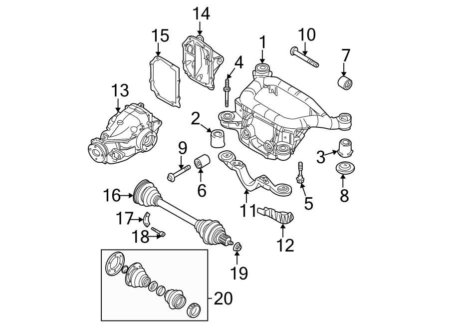 REAR SUSPENSION. AXLE & DIFFERENTIAL.