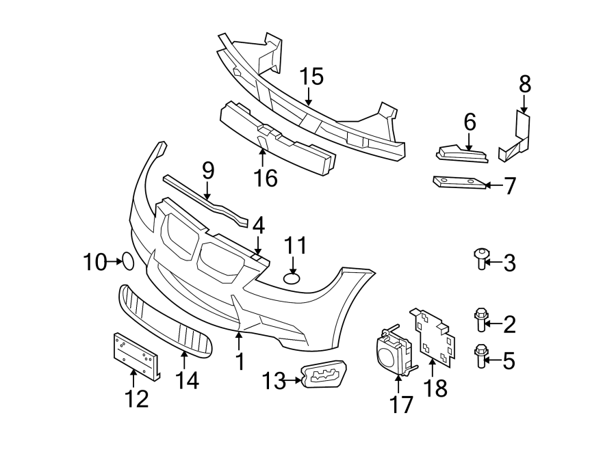 9FRONT BUMPER & GRILLE. BUMPER & COMPONENTS.https://images.simplepart.com/images/parts/motor/fullsize/1946011.png