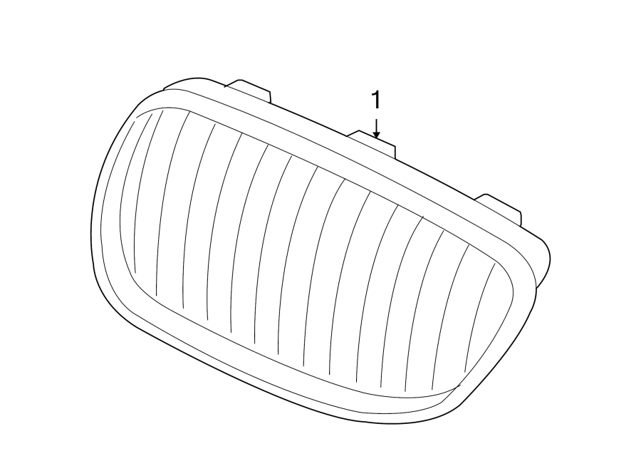 1FRONT BUMPER & GRILLE. GRILLE & COMPONENTS.https://images.simplepart.com/images/parts/motor/fullsize/1946020.png