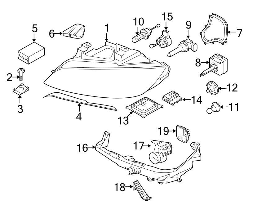 13FRONT LAMPS. HEADLAMP COMPONENTS.https://images.simplepart.com/images/parts/motor/fullsize/1946032.png