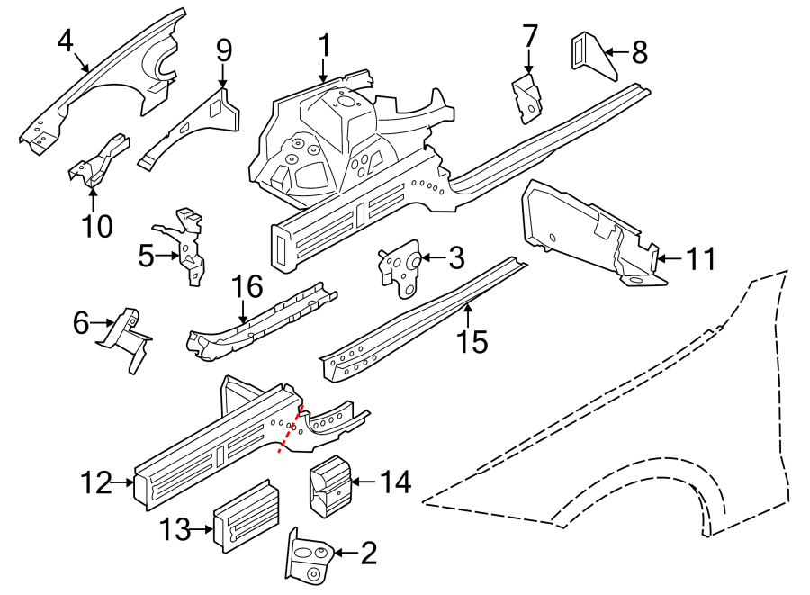 13FENDER. STRUCTURAL COMPONENTS & RAILS.https://images.simplepart.com/images/parts/motor/fullsize/1946110.png