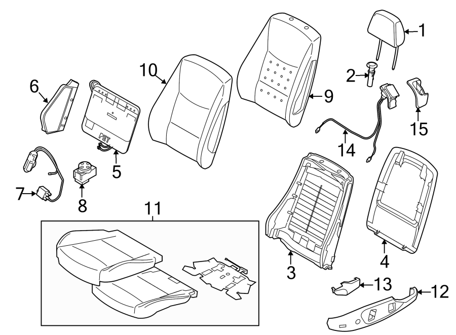 SEATS & TRACKS. PASSENGER SEAT COMPONENTS.