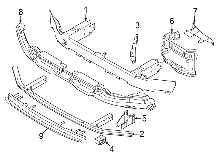 5Bumper support. Lower. Upper. W/M sport trim.https://images.simplepart.com/images/parts/motor/fullsize/1947030.png