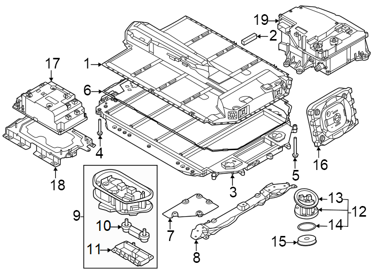 17Charging socket. Drive unit. eDrive40. Front. High voltage. Lower. M60. Mounting components. Rear. Upper. xDrive40.https://images.simplepart.com/images/parts/motor/fullsize/1947130.png