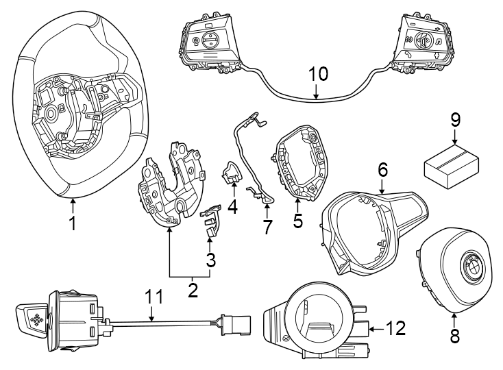 10Control center. Multifunction. W/DRIVE assist. W/O drive assist. W/O M sport wheel.https://images.simplepart.com/images/parts/motor/fullsize/1947330.png