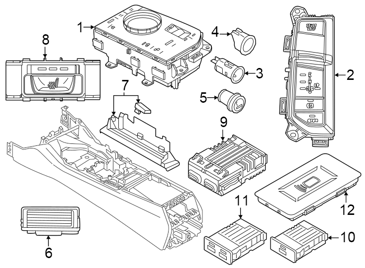 6Console BASE. Console storage compartment. Dual. Front. Rear. Single. W/GLASS control. W/O glass control.https://images.simplepart.com/images/parts/motor/fullsize/1947405.png