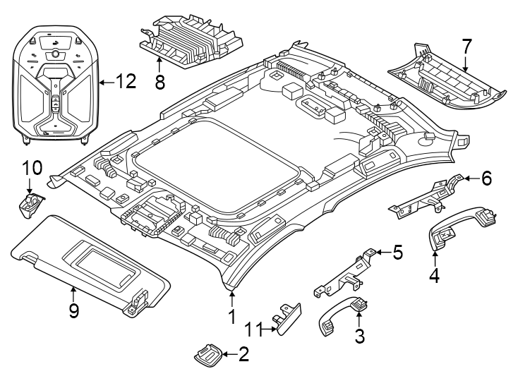 10Front. Microphone. Rear. W/PANORAMIC roof.https://images.simplepart.com/images/parts/motor/fullsize/1947500.png